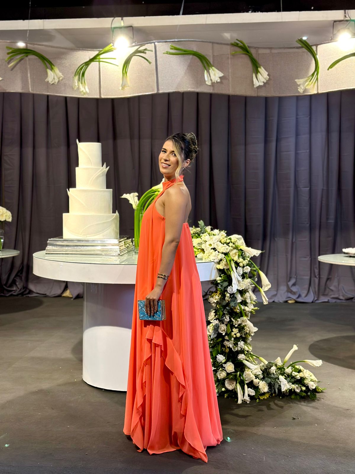 Vestido Erica Coral - Vestido para festa - Sampaio Atelier Teresina