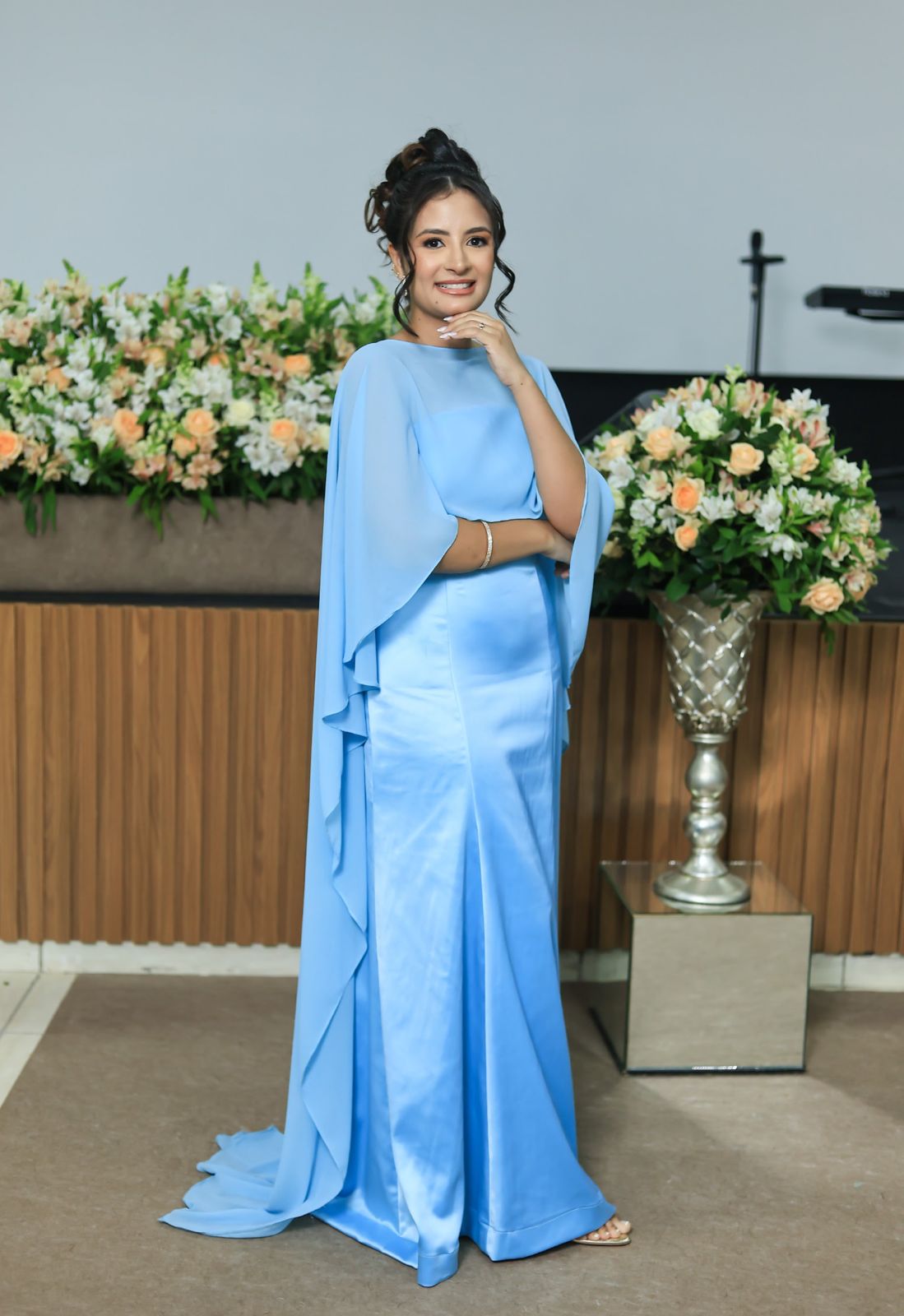 Vestido Istambul azul - Vestido para festa - Sampaio Atelier Teresina