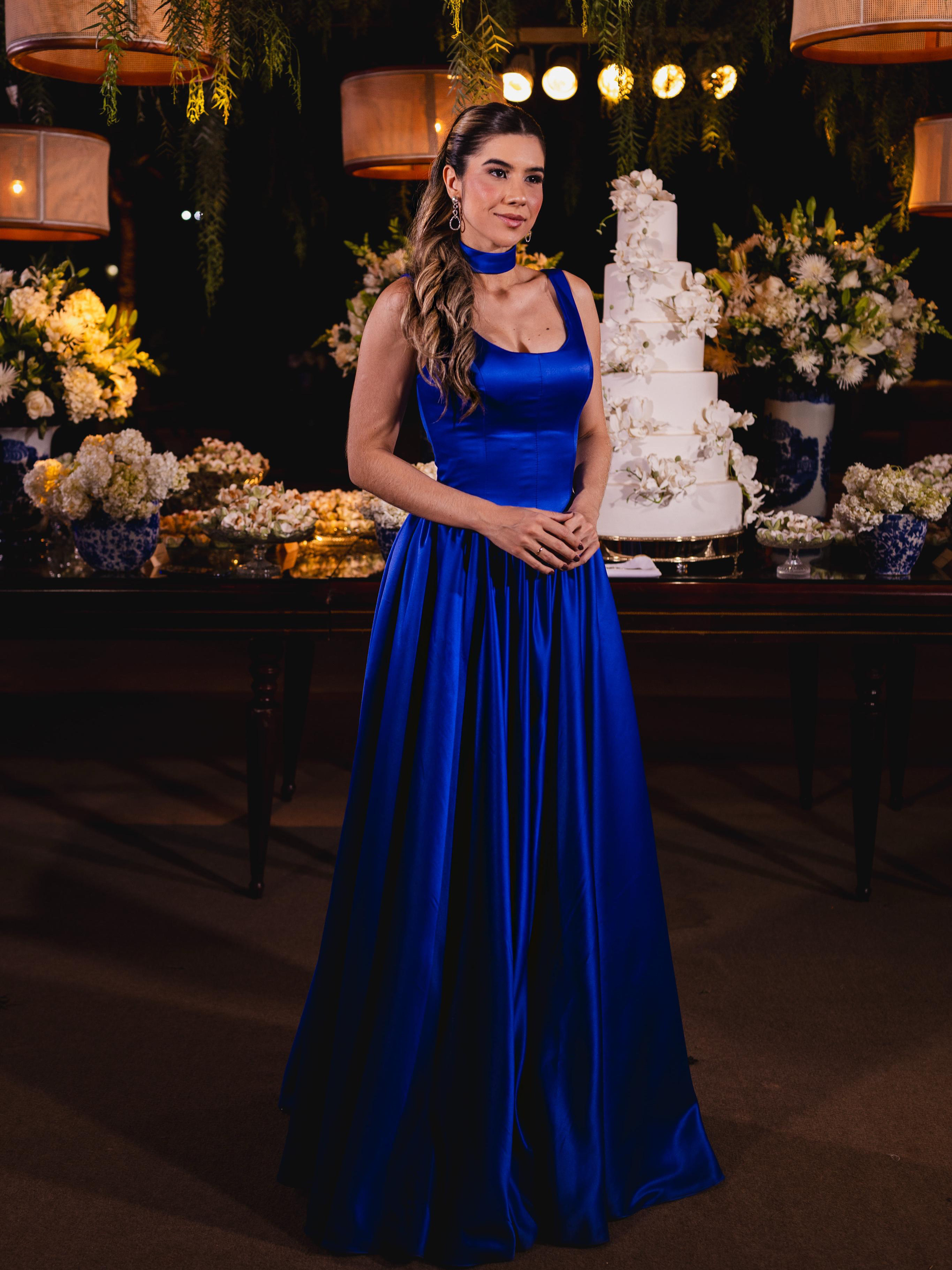 Vestido Mari Azul - Vestido para festa - Sampaio Atelier Teresina