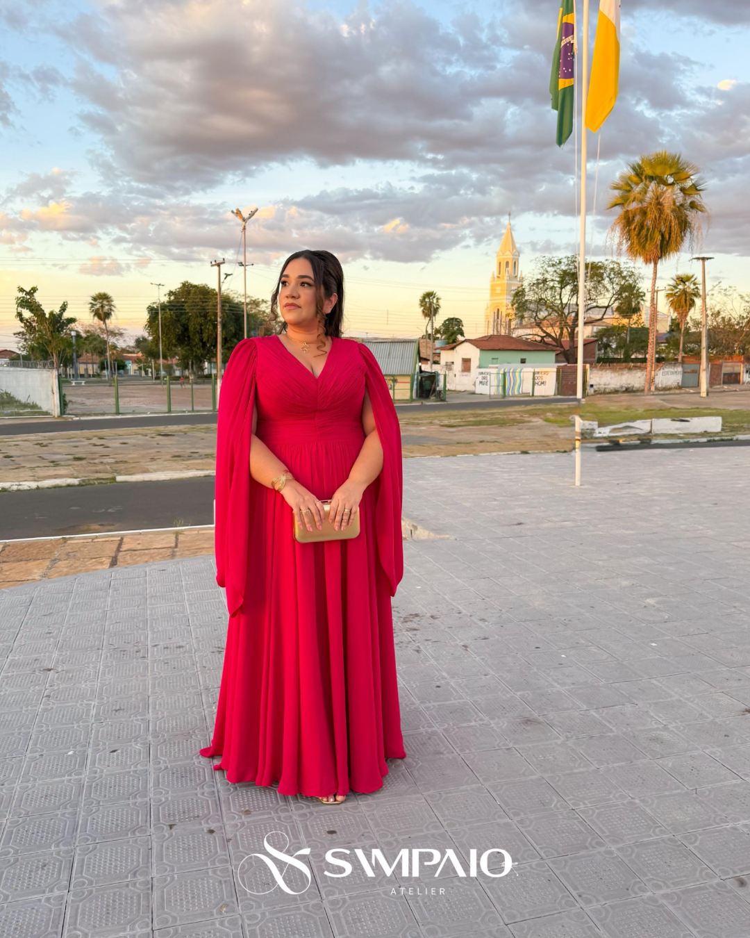 Vestido Lara Rosa - Vestido para festa - Sampaio Atelier Teresina