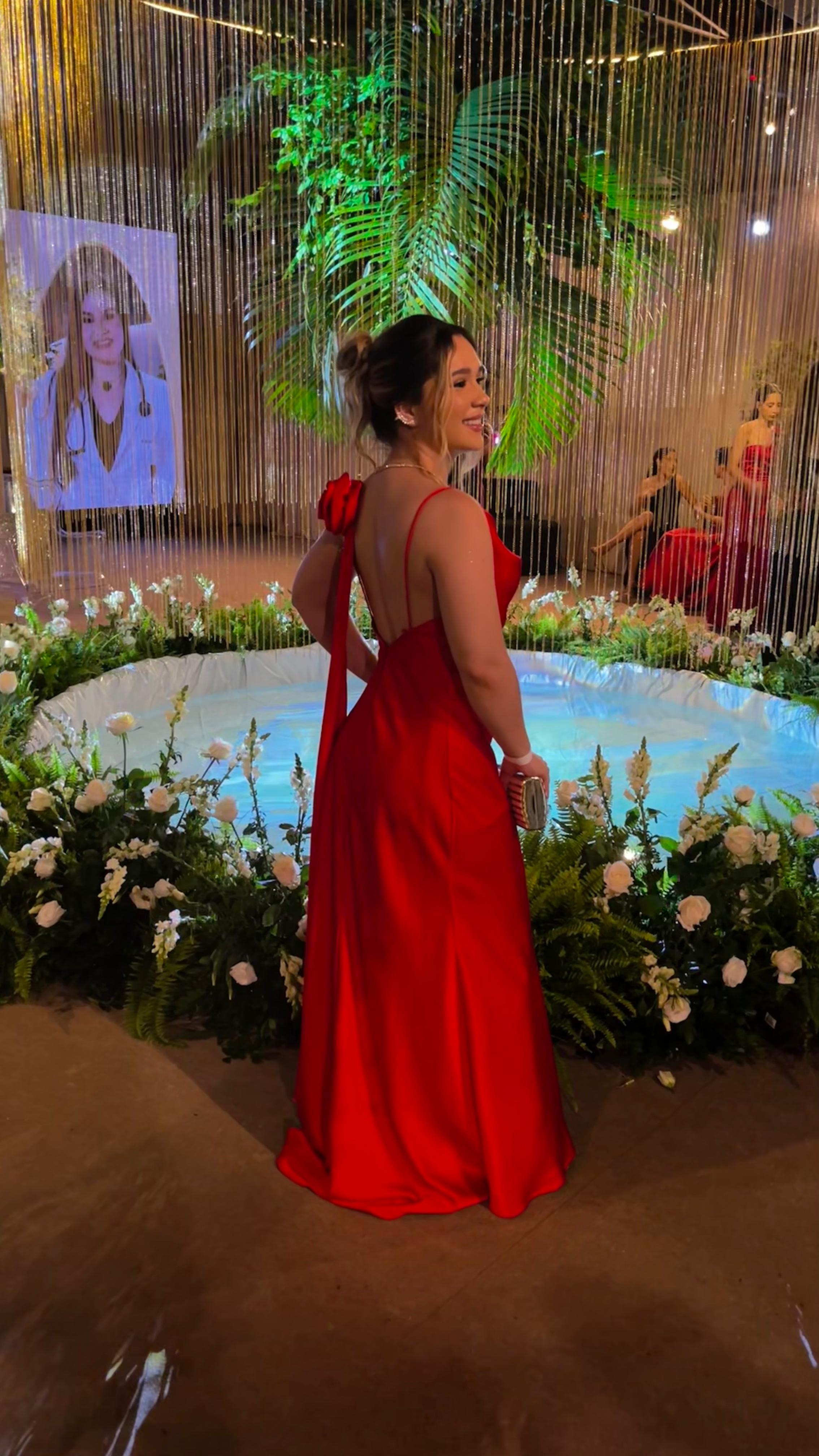 Vestido Nicole Vermelho - Vestido para festa - Sampaio Atelier Teresina