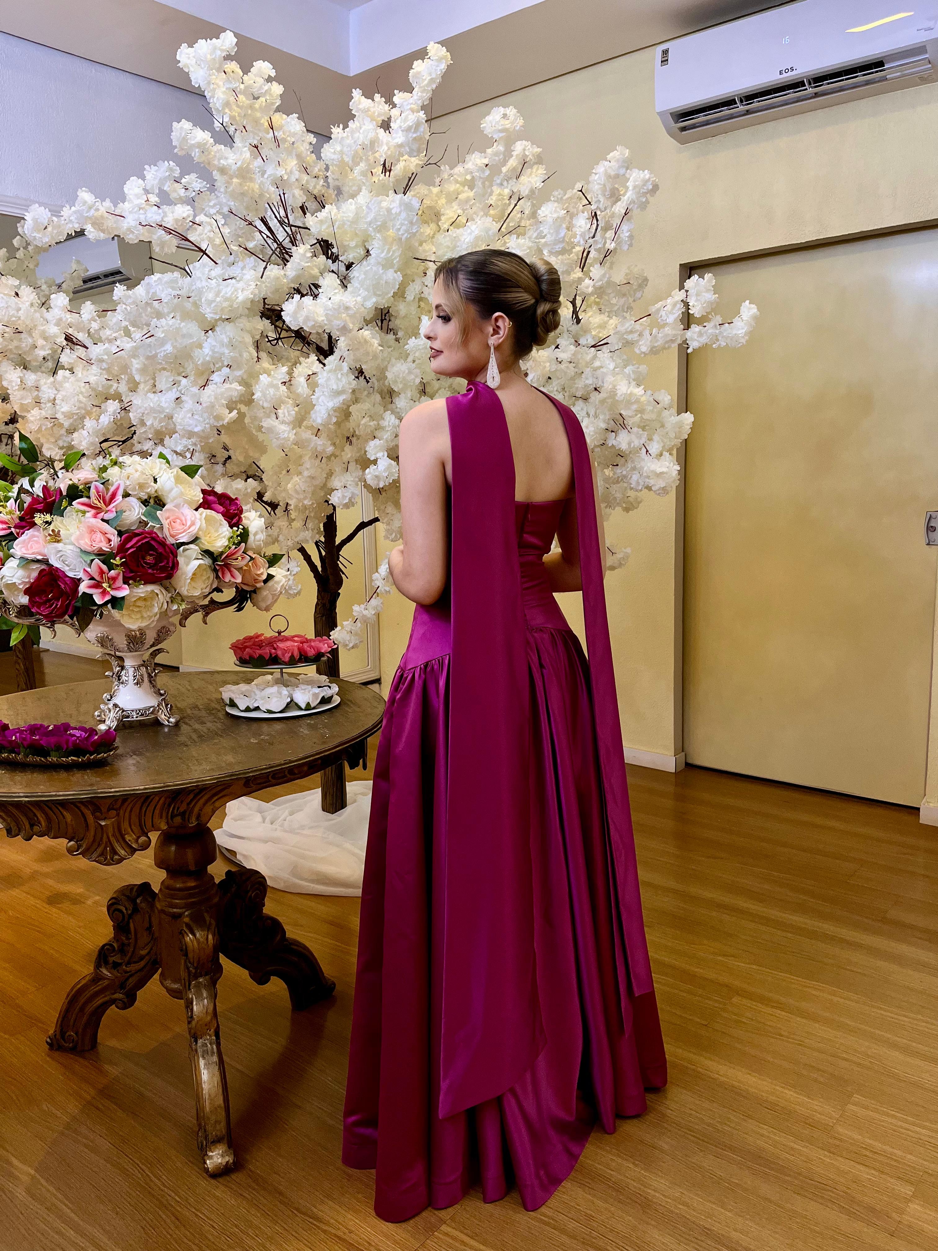 Vestido Emyle Fúcsia - Vestido para festa - Sampaio Atelier Teresina