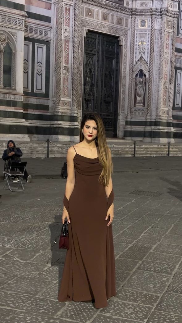 Vestido Osvany Marrom - Vestido para festa - Sampaio Atelier Teresina