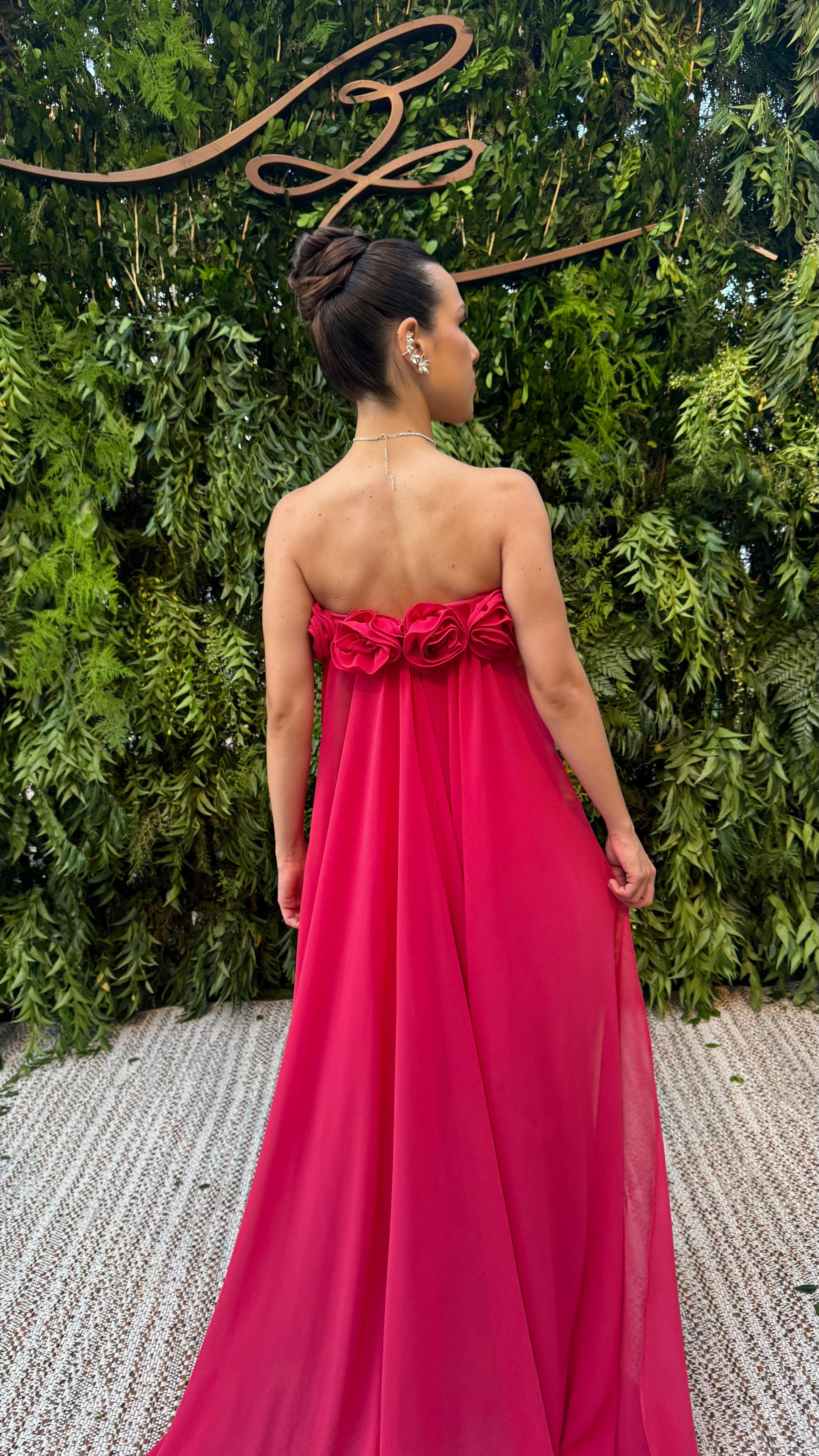 Vestido Flores Rosa - Vestido para festa - Sampaio Atelier Teresina