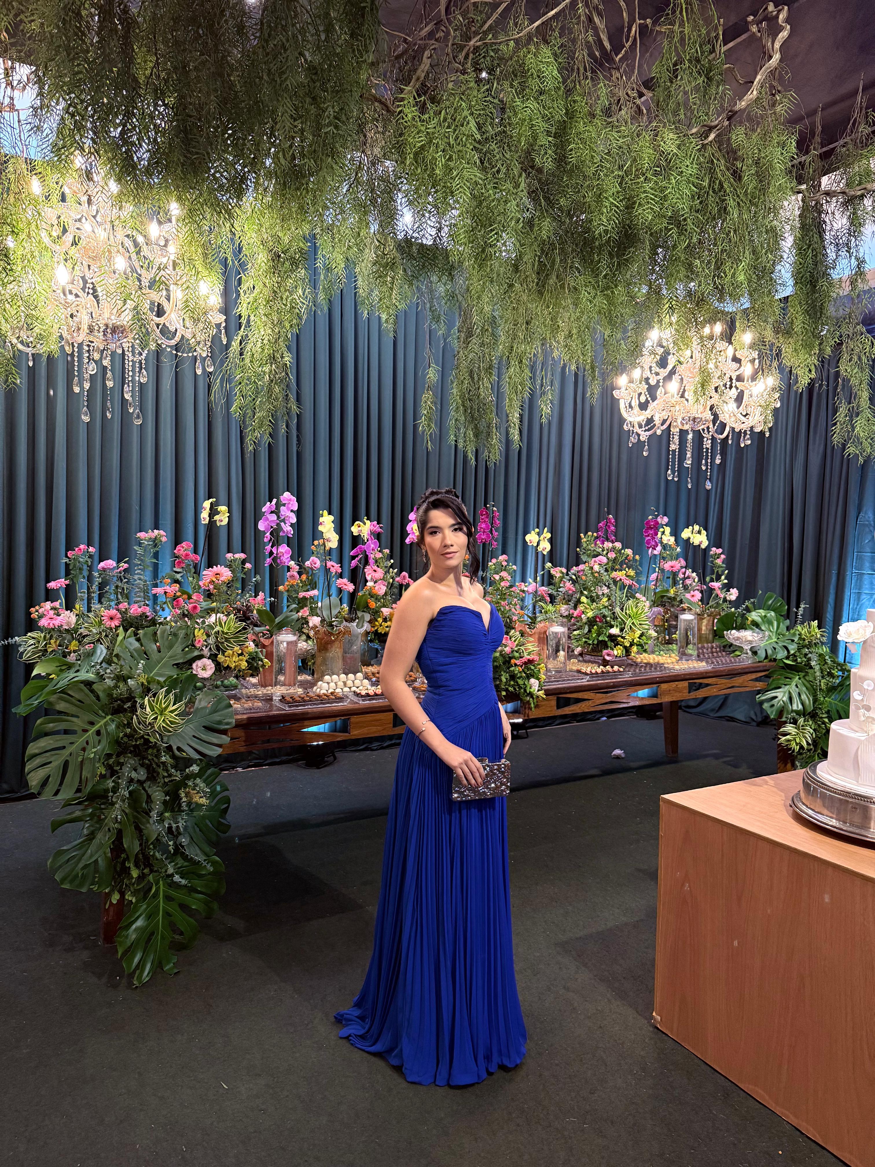 Vestido Eduarda Azul - Vestido para festa - Sampaio Atelier Teresina