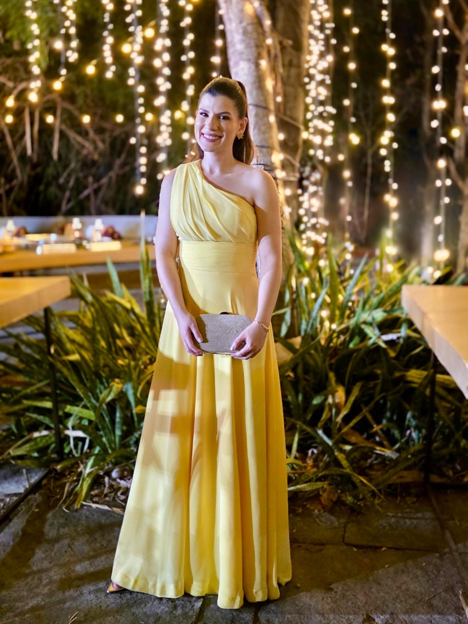 Vestido Mahilda amarelo - Vestido para festa - Sampaio Atelier Teresina