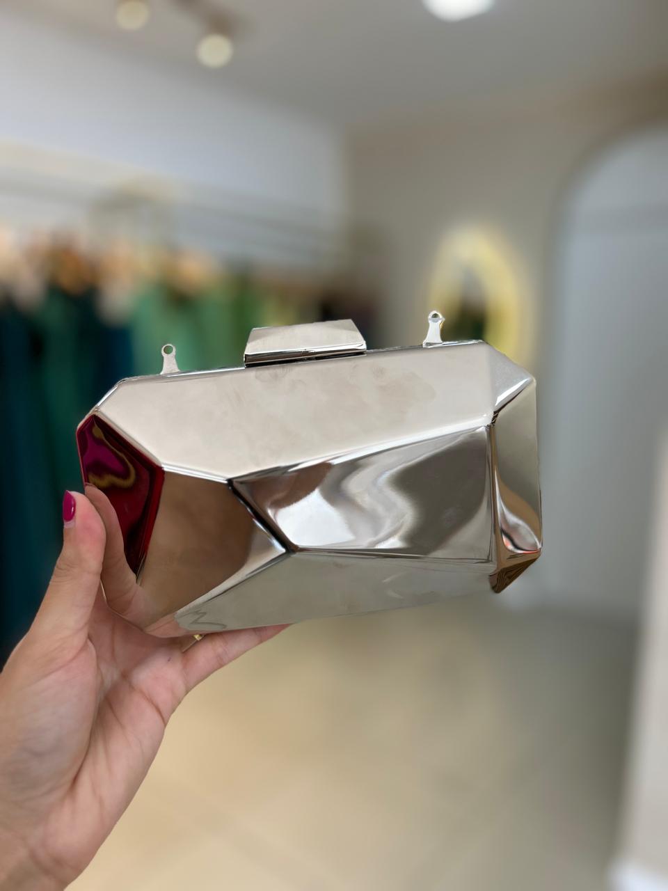 Bolsa Vênus Prata - Clutchs para festa - Sampaio Atelier Teresina
