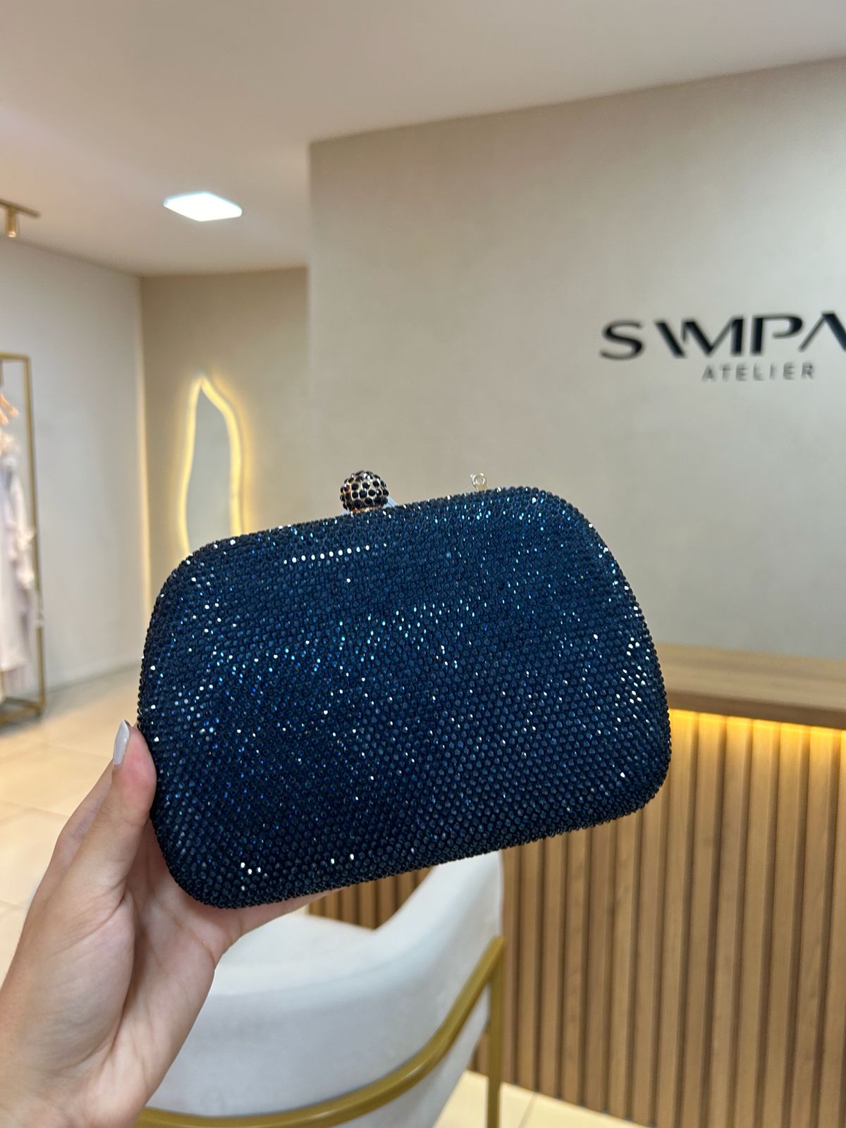 Bolsa Dubai Azul - Clutchs para festa - Sampaio Atelier Teresina