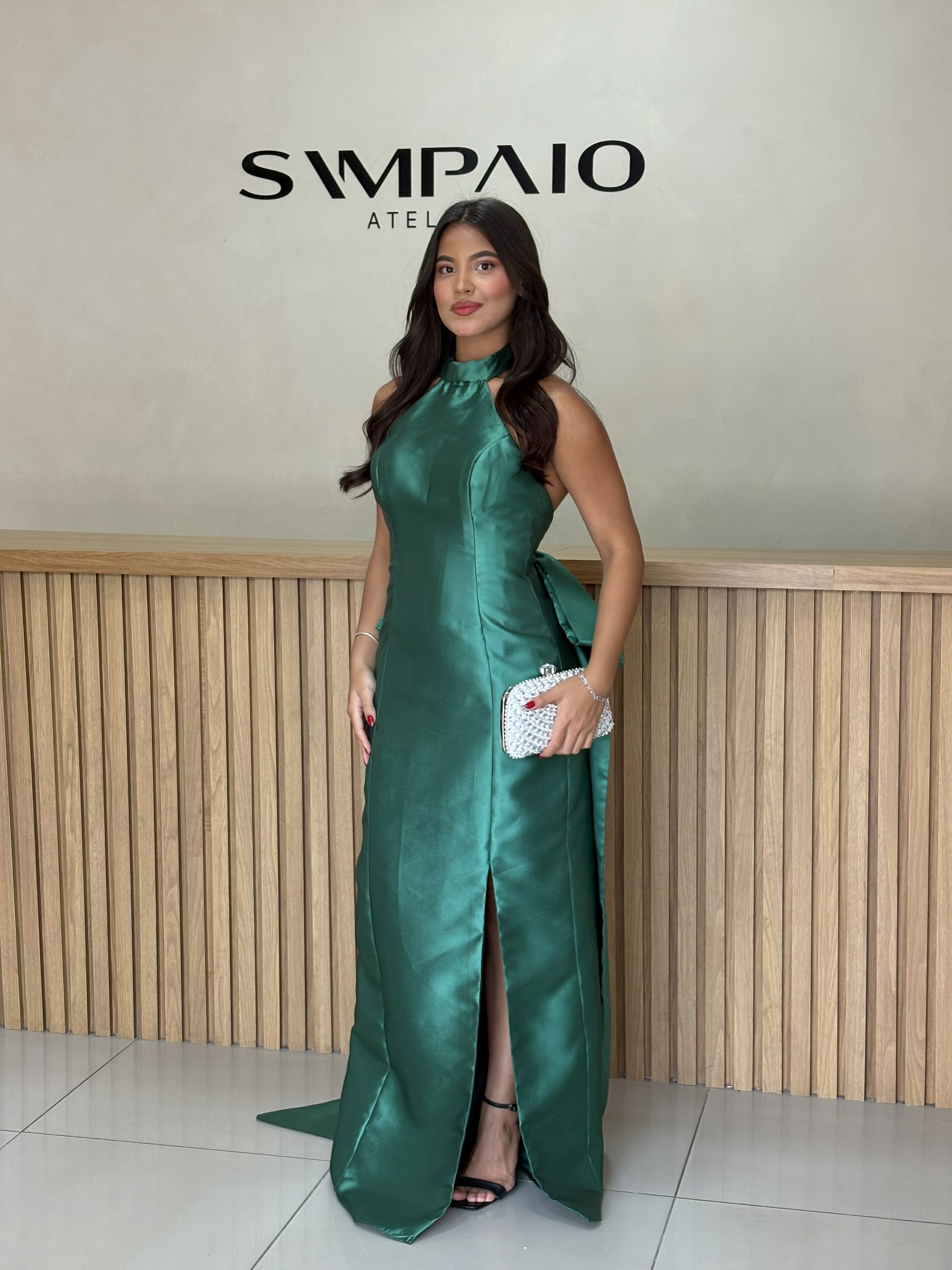 Vestido Fábia Verde - Vestido para festa - Sampaio Atelier Teresina