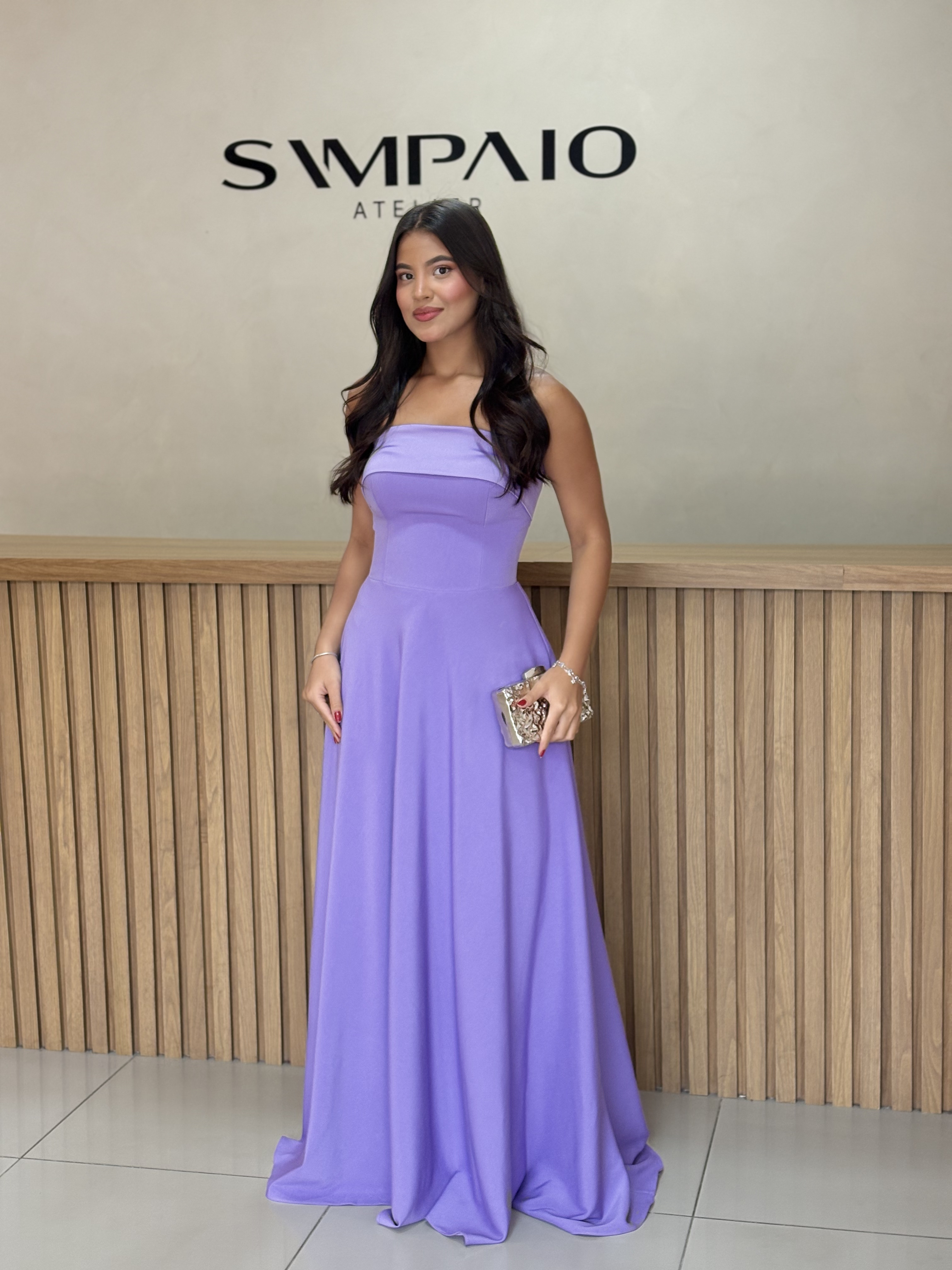 Vestido Cida Lilás - Vestido para festa - Sampaio Atelier Teresina